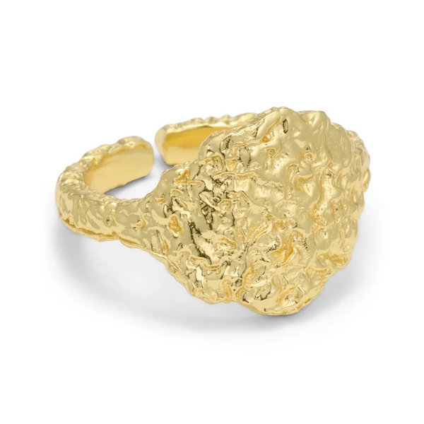 PURE BY NAT - SIGNET RING - FOIL - GOLD